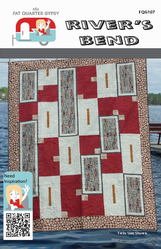 Fat Quarter Gypsy River's Bend Quilt Pattern
